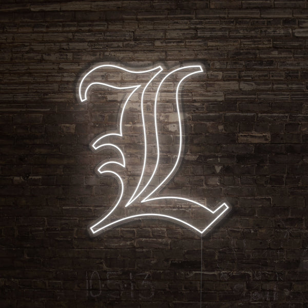 Death Note L Neon Sign