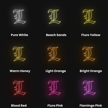 Death Note L Neon Sign