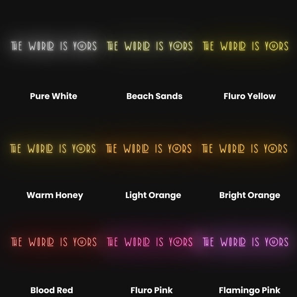 The World Is Yours Neon Sign
