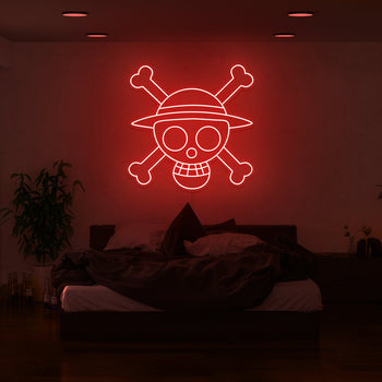 One Piece Skull Neon Sign
