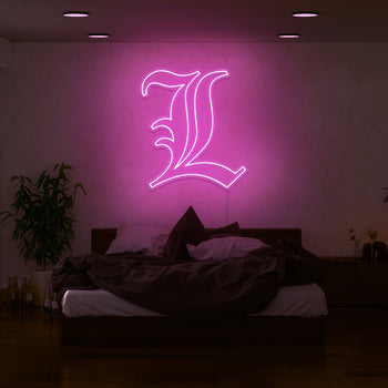 Death Note L Neon Sign