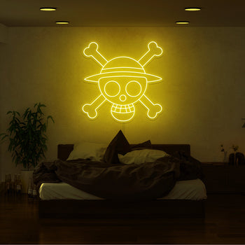 One Piece Skull Neon Sign