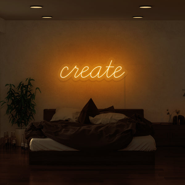"Create" Neon Sign