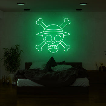 One Piece Skull Neon Sign