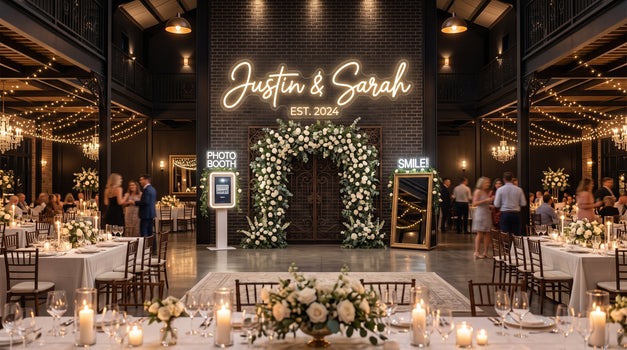 Event Signage Guide: How Wedding Planners & Venues Create Photogenic Neon Backdrops
