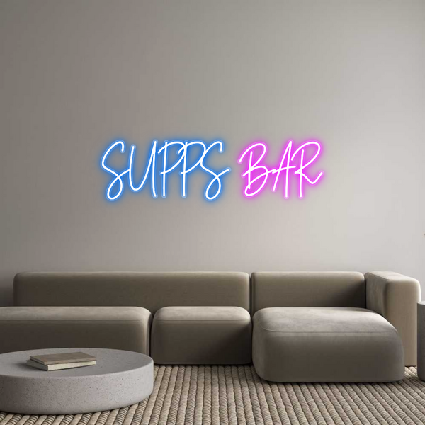 Custom Neon: SUPPS BAR