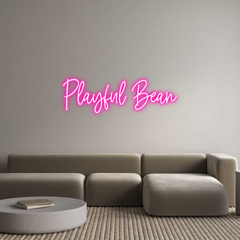 Custom Neon: Playful Bean