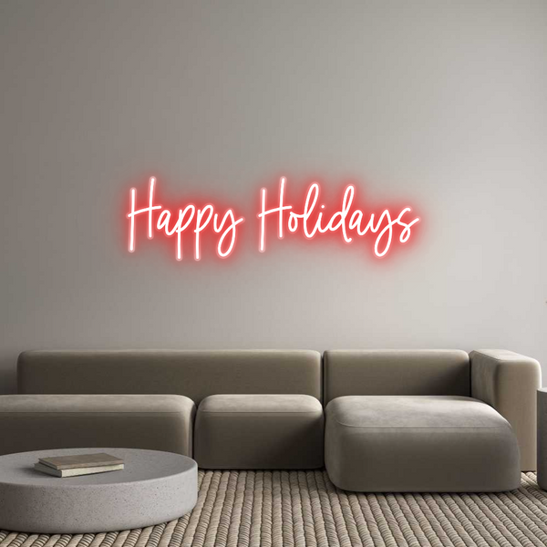 Custom Neon: Happy Holidays