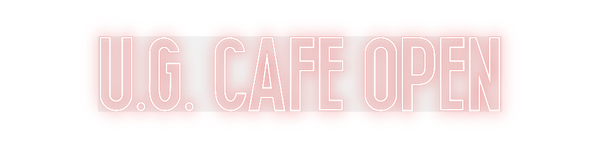 Custom Neon: U.G. Cafe Open