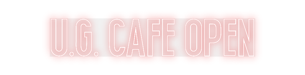 Custom Neon: U.G. Cafe Open