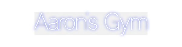 Custom Neon: Aaron's Gym