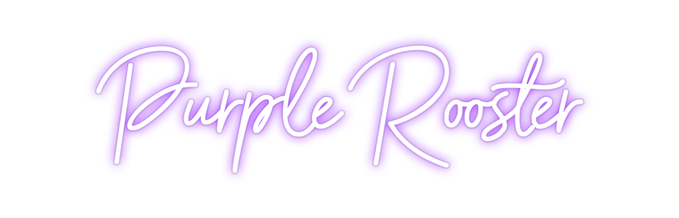 Custom Neon: Purple Rooster
