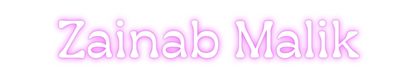 Custom Neon: Zainab Malik