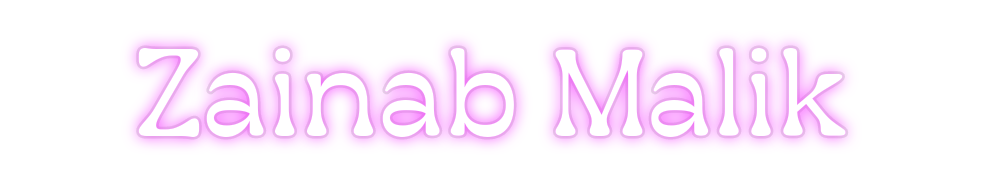 Custom Neon: Zainab Malik