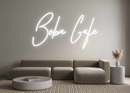 Custom Neon: Boba Cafe