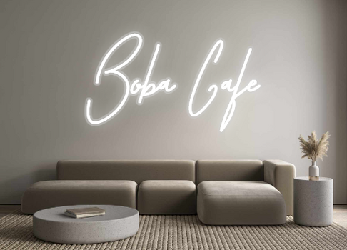 Custom Neon: Boba Cafe