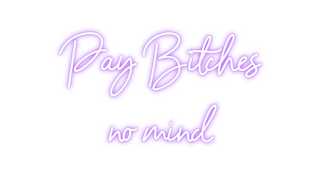Custom Neon: Pay Bitches
n...