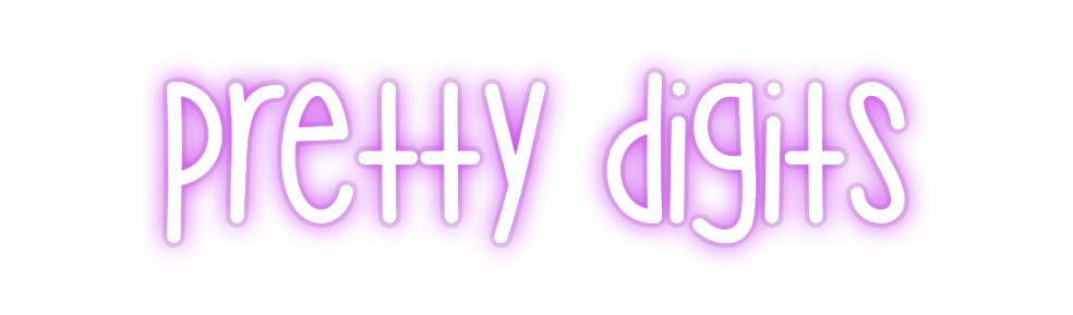Custom Neon: pretty digits