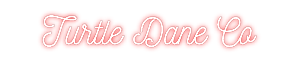 Custom Neon: Turtle Dane Co