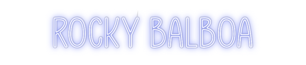 Custom Neon: ROCKY BALBOA