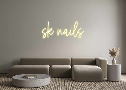 Custom Neon: sk nails
