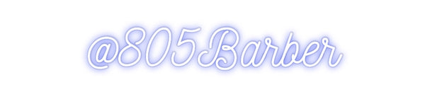 Custom Neon: @805Barber