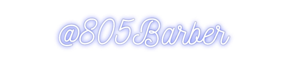 Custom Neon: @805Barber