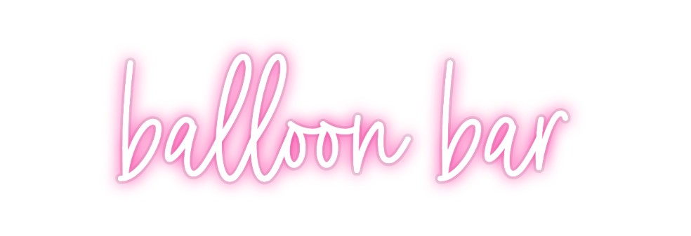 Custom Neon: balloon bar