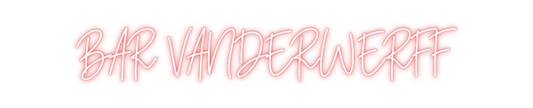 Custom Neon: BAR VANDERWER...