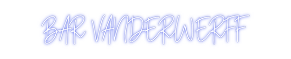 Custom Neon: BAR VANDERWER...
