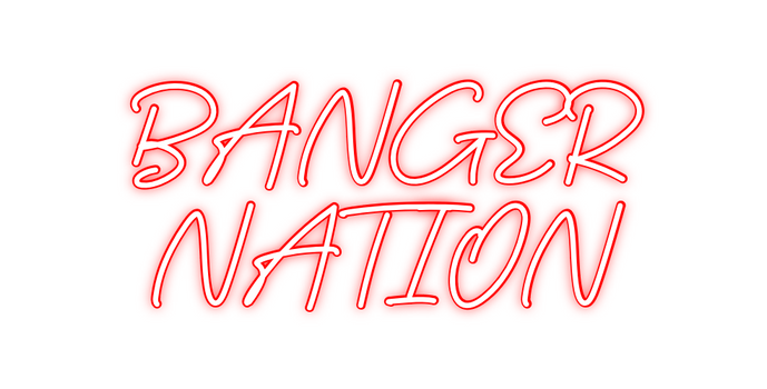 Custom Neon: BANGER 
NATION