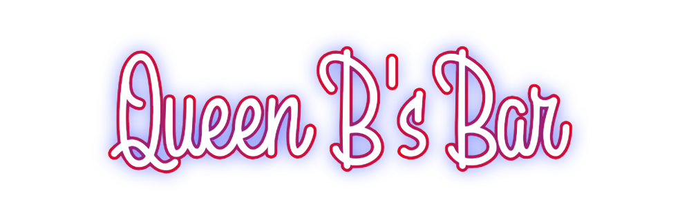 Custom Neon: Queen B's Bar