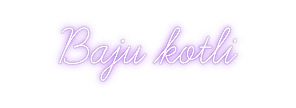 Custom Neon: Baju kotli