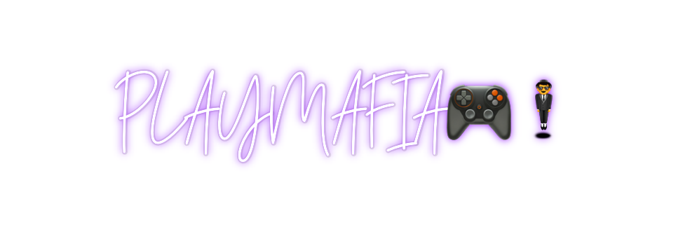 Custom Neon: PLAYMAFIA🎮🕴️