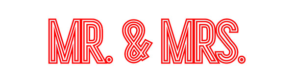 Custom Neon: Mr. & Mrs.