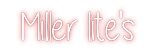 Custom Neon: Miller lite's