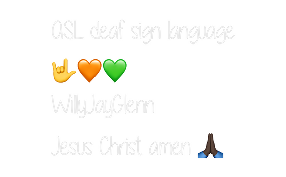 Custom Neon: ASL deaf sign...