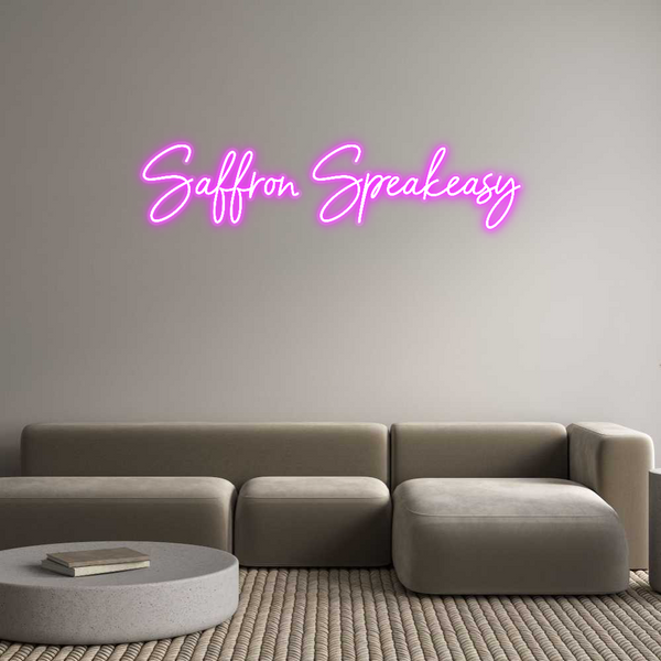Custom Neon: Saffron Speak...