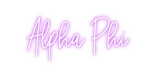 Custom Neon: Alpha Phi