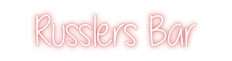 Custom Neon: Russlers Bar