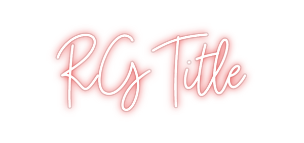 Custom Neon: RG Title