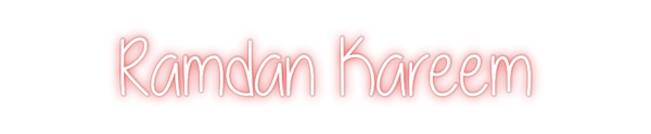 Custom Neon: Ramdan Kareem