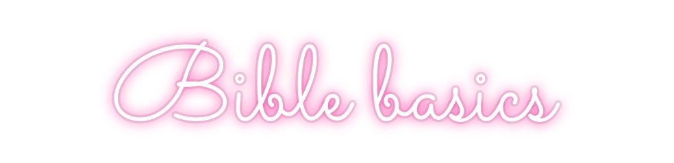 Custom Neon: Bible basics