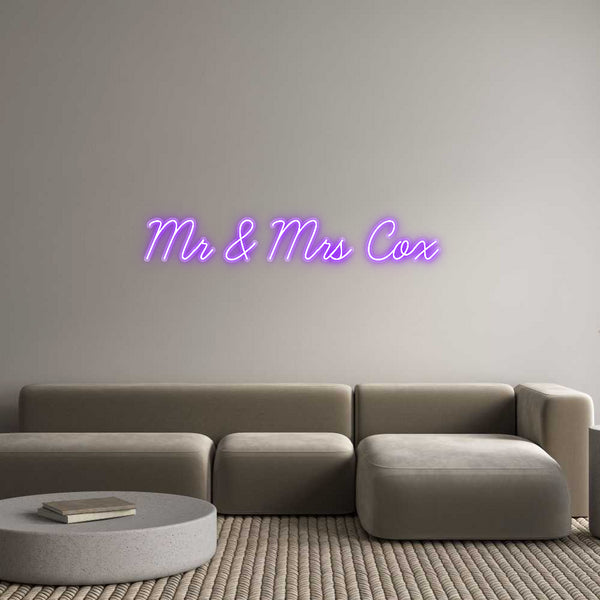 Custom Neon: Mr & Mrs Cox