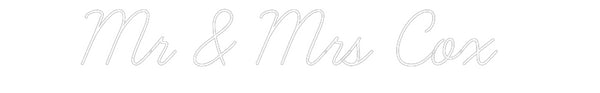 Custom Neon: Mr & Mrs Cox