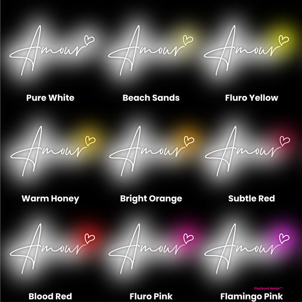 Amour Neon Sign, Neon Sign - myNeon 