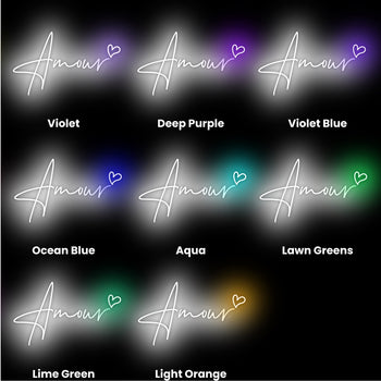 Amour Neon Sign, Neon Sign - myNeon 