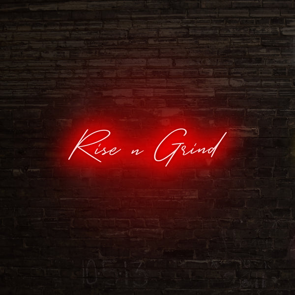 Rise n Grind Neon Sign, Neon Sign - myNeon 