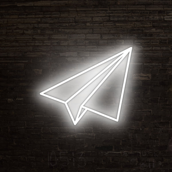 Paper Plane Neon Sign, Neon Sign - myNeon 