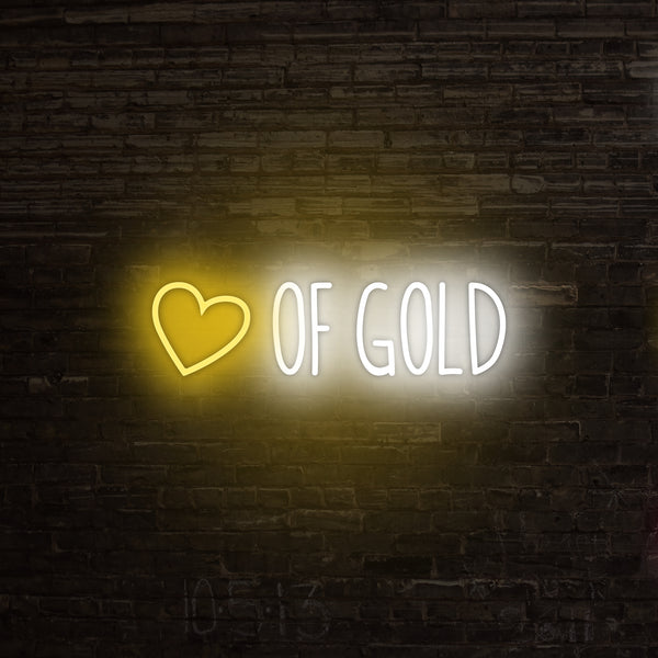 Heart of Gold Neon Sign, Neon Sign - myNeon 